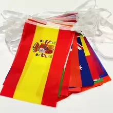 2026 World Cup Hand Flags & String Garlands – National Team Banner Decor