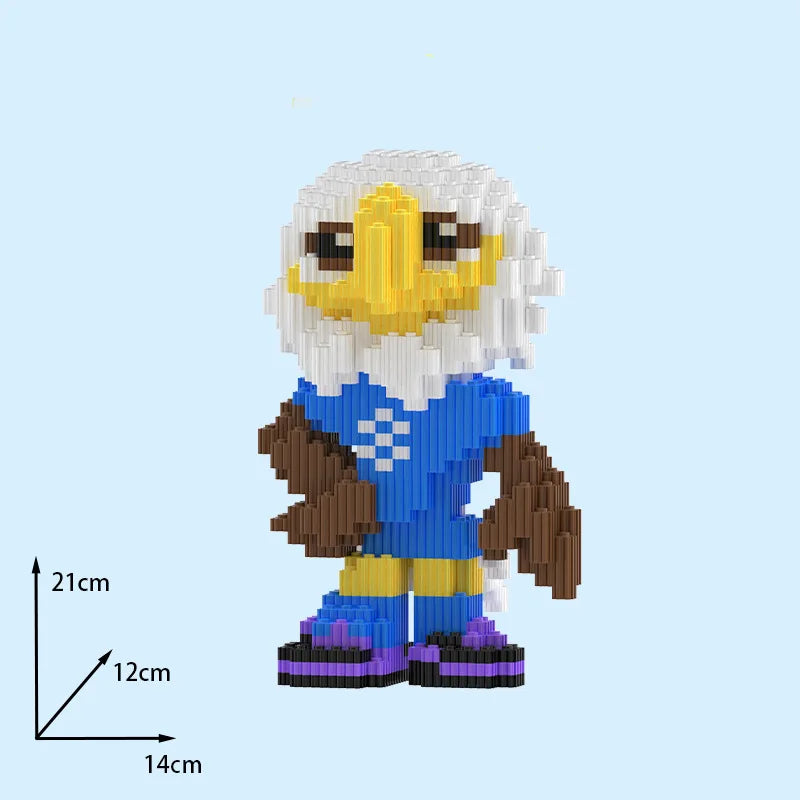 2026 FIFA World Cup Mascot Building Blocks Set Clutch Zayu Maple Mini Brick Soccer Figure Toy DIY Model Kit Collectible Gift Toy