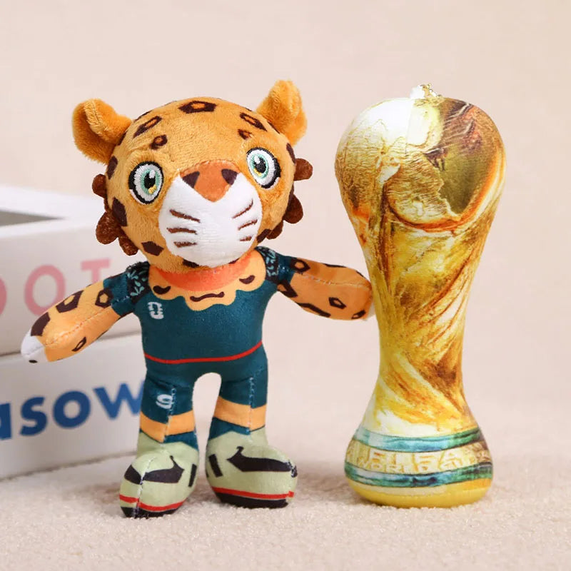 2026 World Cup Mascot Plush Toy – Jaguar, Moose & Eagle Doll (18cm)