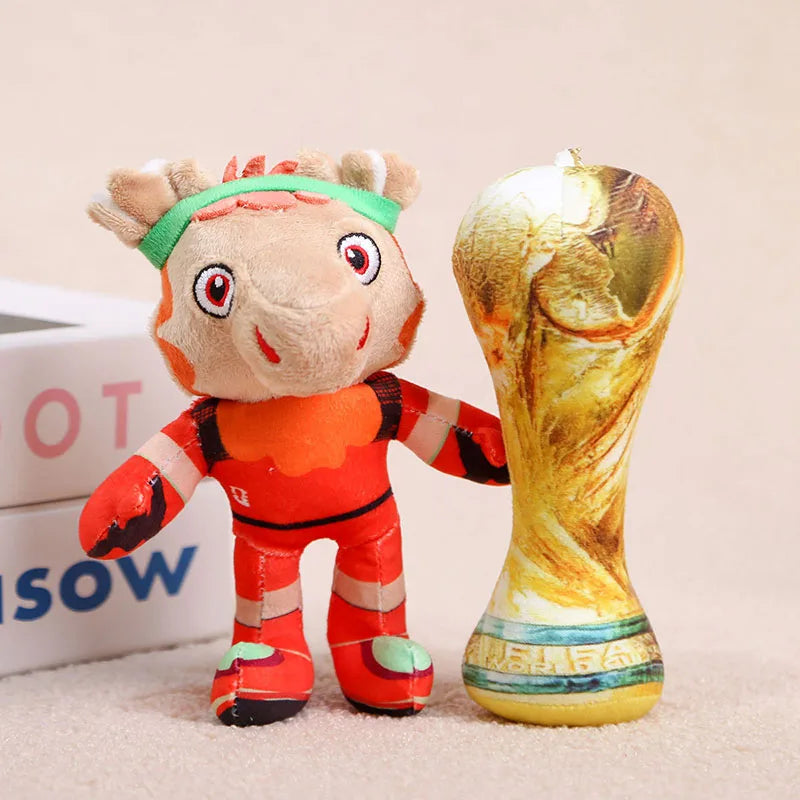 2026 World Cup Mascot Plush Toy – Jaguar, Moose & Eagle Doll (18cm)
