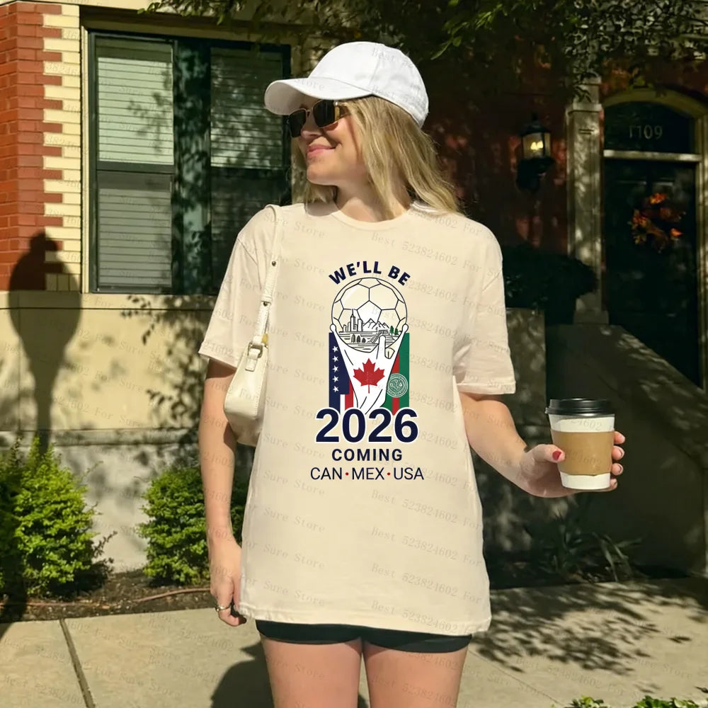 2026 World Cup Soccer Fan T-Shirt – USA Canada Mexico Unisex Tee