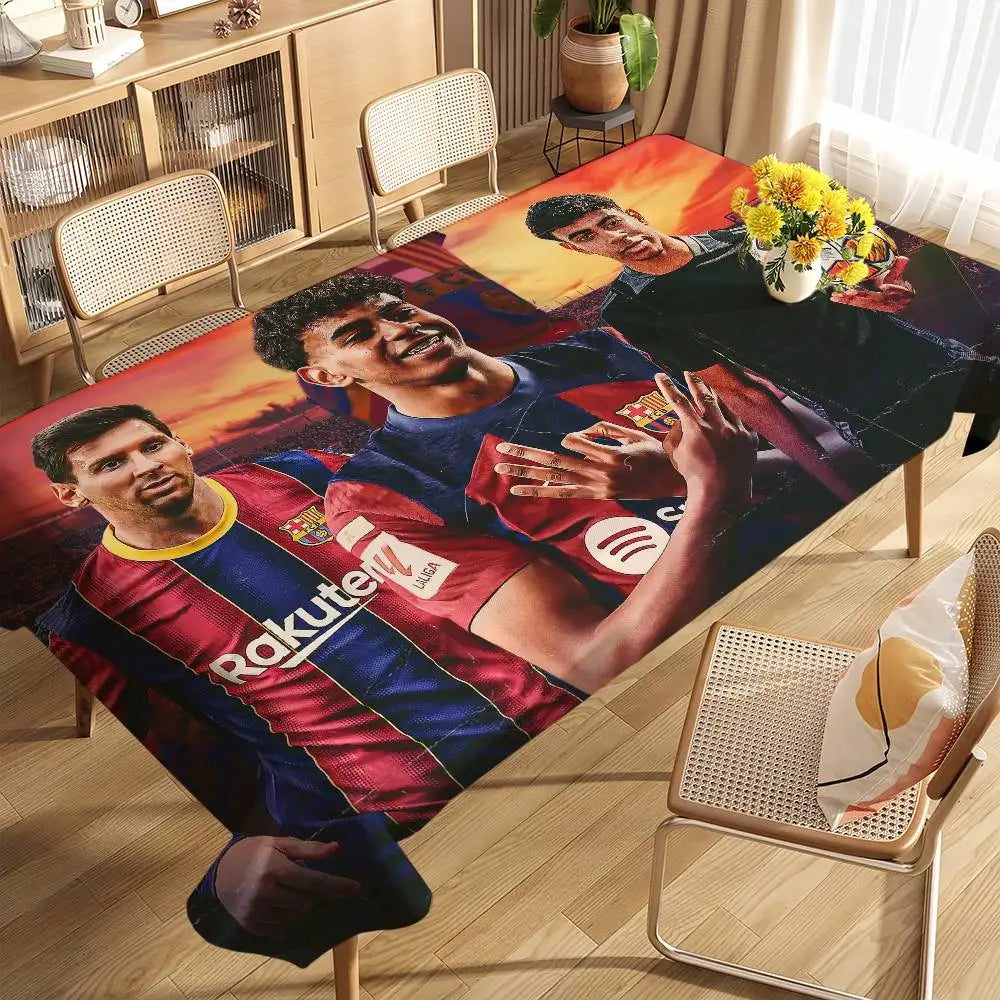Lamine Yamal #27 Football Star Tablecloth – Waterproof & Washable