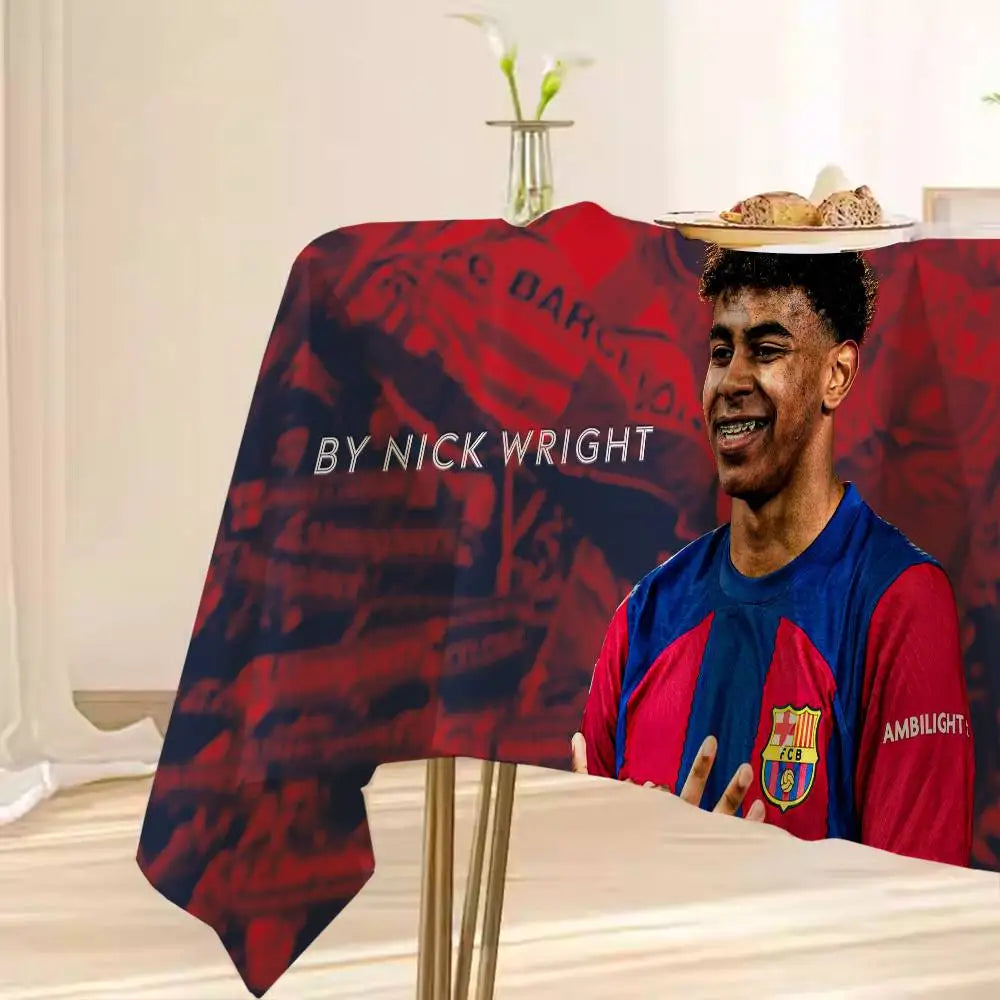 Lamine Yamal #27 Football Star Tablecloth – Waterproof & Washable