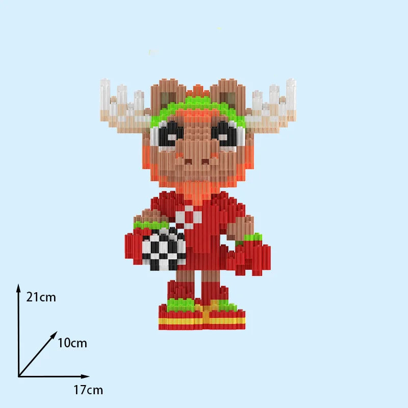 2026 FIFA World Cup Mascot Building Blocks Set Clutch Zayu Maple Mini Brick Soccer Figure Toy DIY Model Kit Collectible Gift Toy