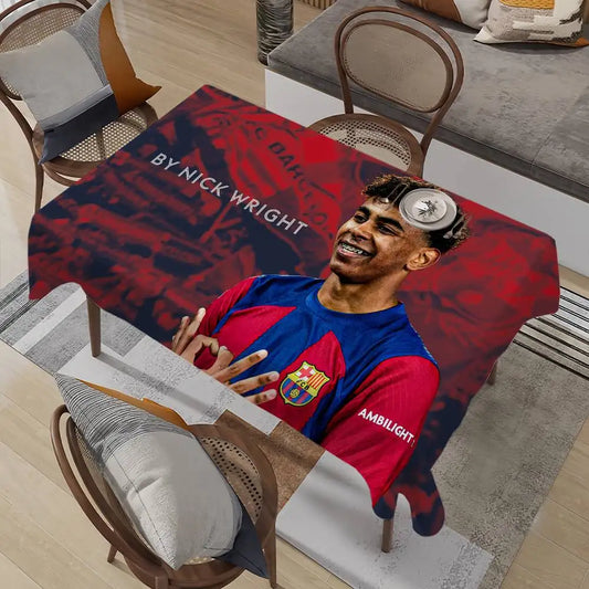 Lamine Yamal #27 Football Star Tablecloth – Waterproof & Washable