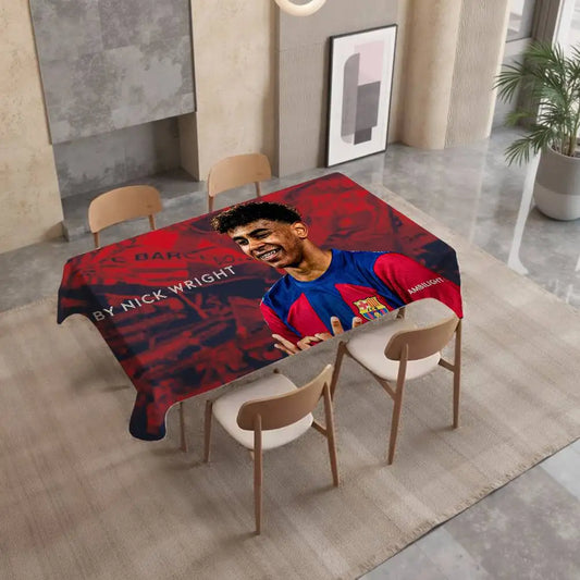 Lamine Yamal #27 Football Star Tablecloth – Waterproof & Washable