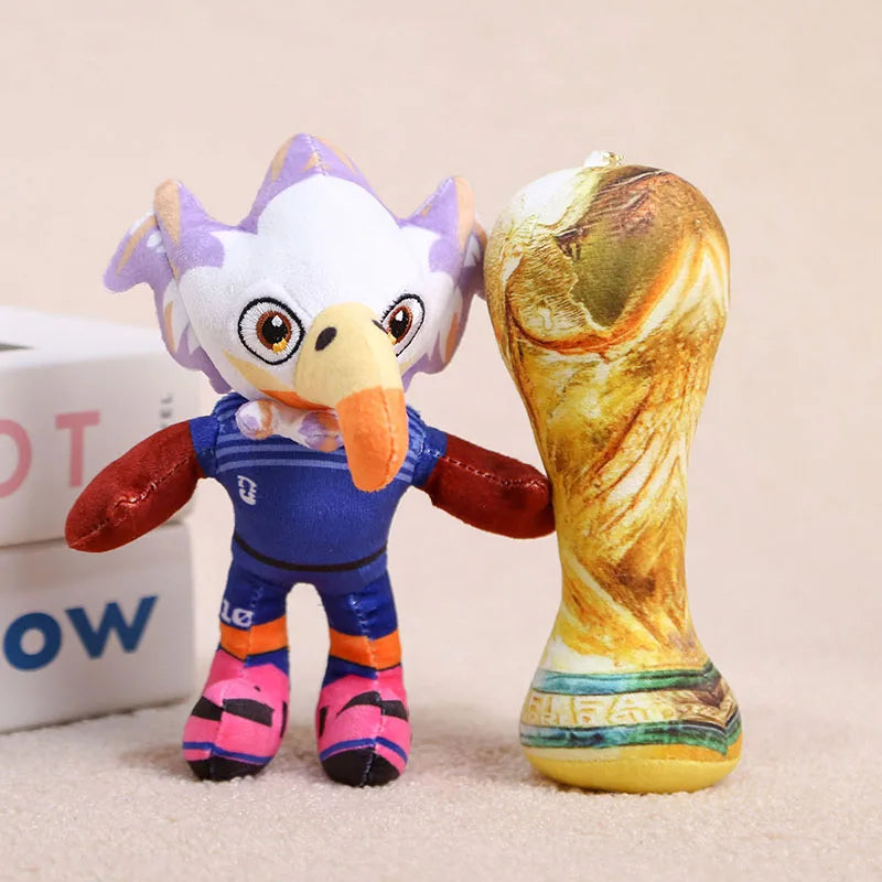 2026 World Cup Mascot Plush Toy – Jaguar, Moose & Eagle Doll (18cm)