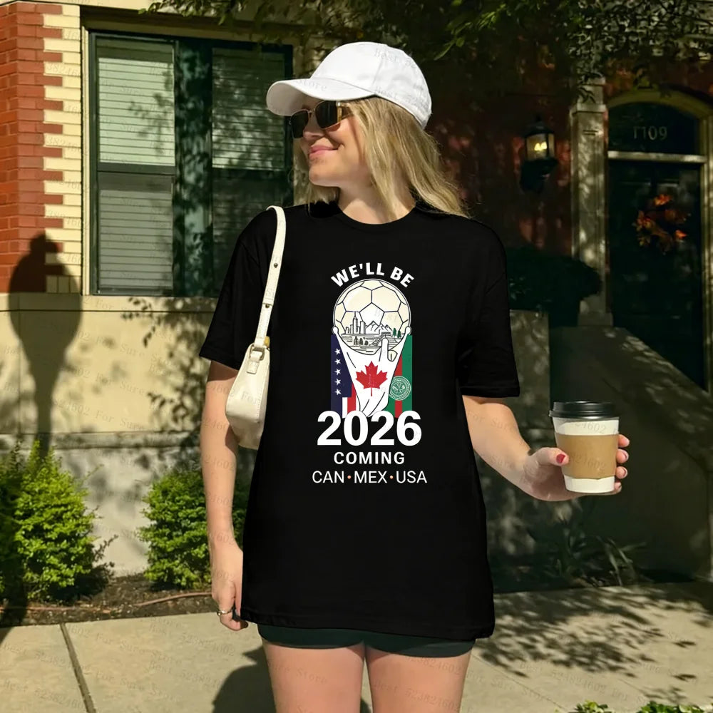 2026 World Cup Soccer Fan T-Shirt – USA Canada Mexico Unisex Tee