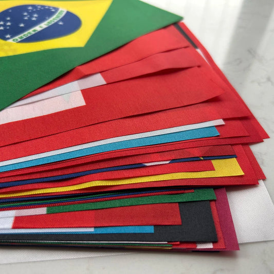 2026 World Cup Hand Flags & String Garlands – National Team Banner Decor