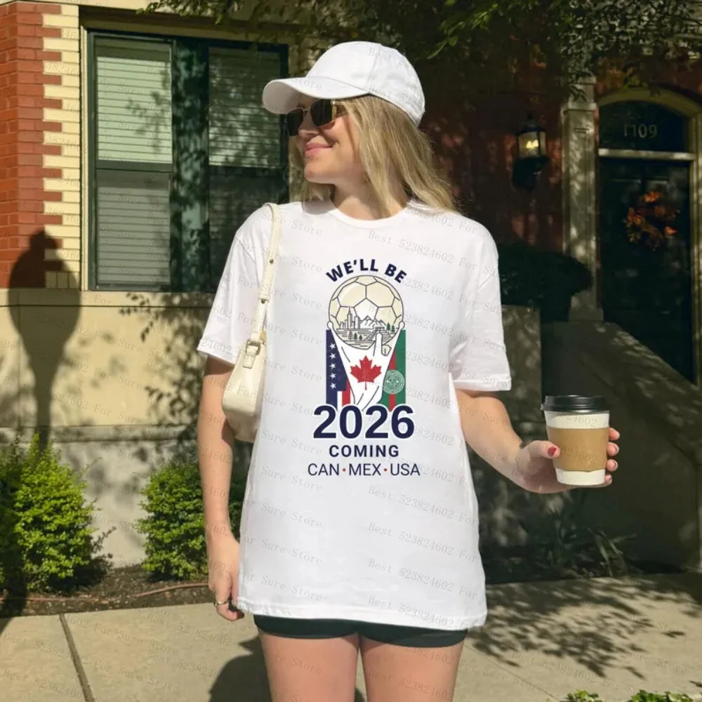 2026 World Cup Soccer Fan T-Shirt – USA Canada Mexico Unisex Tee