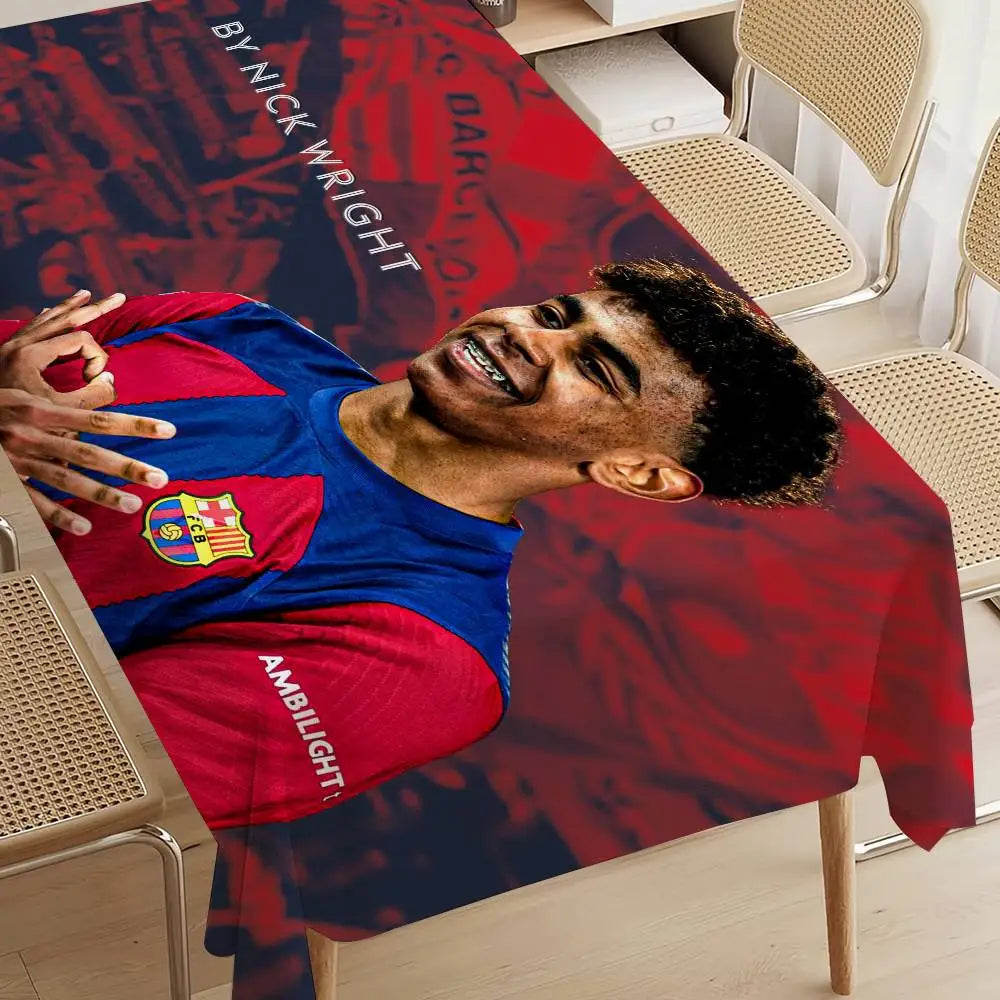 Lamine Yamal #27 Football Star Tablecloth – Waterproof & Washable