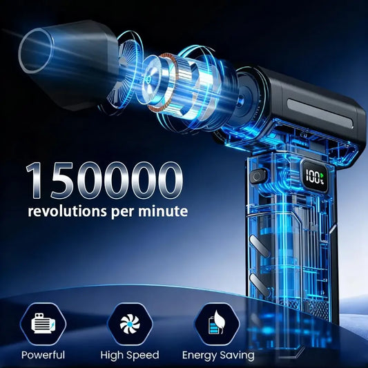 X8 Turbo Jet Electric Air Duster – 150,000 RPM Cordless Dust Blower