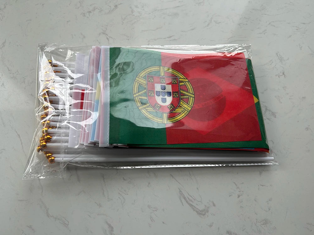 2026 World Cup Hand Flags & String Garlands – National Team Banner Decor