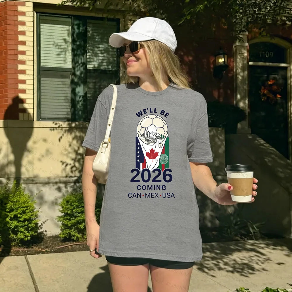 2026 World Cup Soccer Fan T-Shirt – USA Canada Mexico Unisex Tee