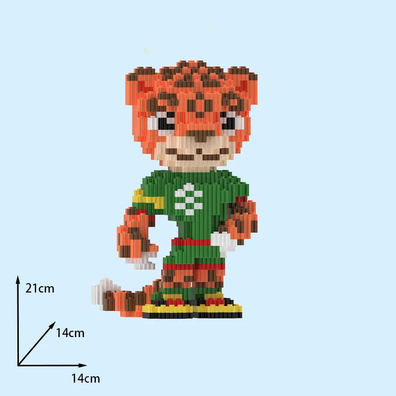 2026 FIFA World Cup Mascot Building Blocks Set Clutch Zayu Maple Mini Brick Soccer Figure Toy DIY Model Kit Collectible Gift Toy
