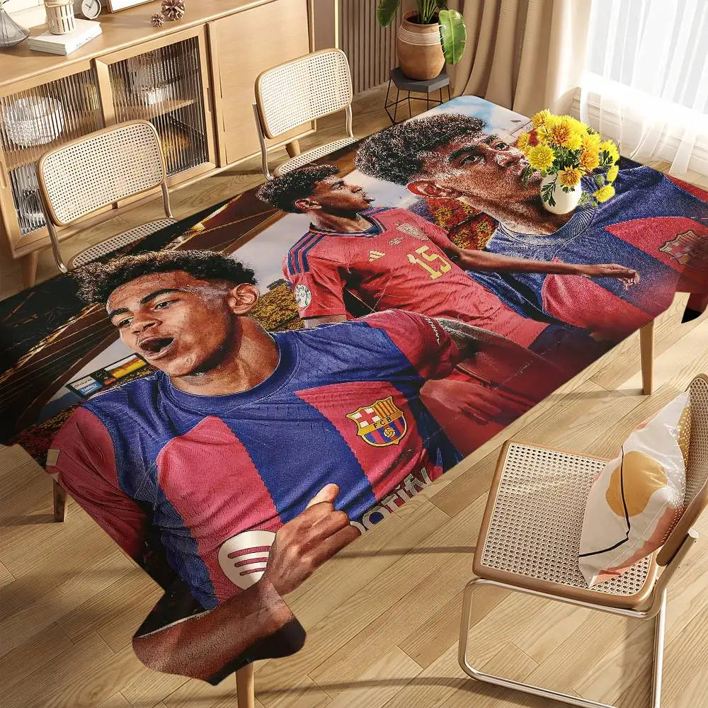 Lamine Yamal #27 Football Star Tablecloth – Waterproof & Washable