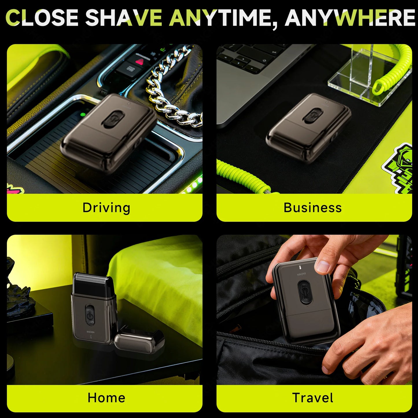 ENCHEN MS003 Compact Foil Shaver – Type-C Fast Charge, Pop-Up Trimmer