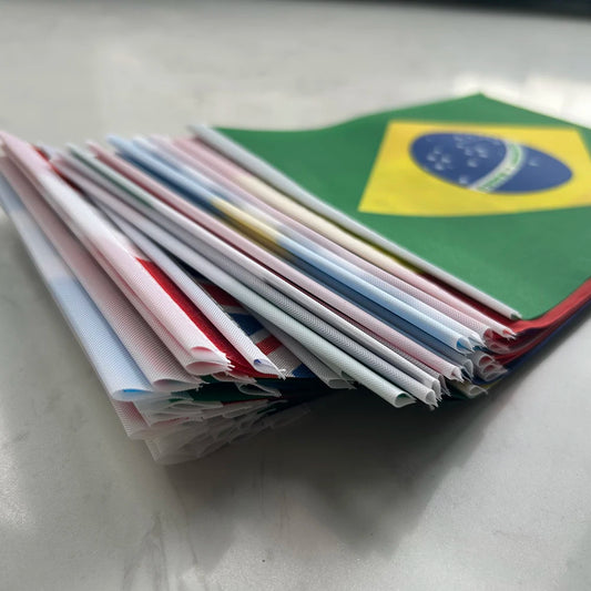 2026 World Cup Hand Flags & String Garlands – National Team Banner Decor